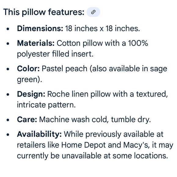 Gauri Kohli ‘’Rouche’ Pillows x 2 Peach Pastel Decorative Pillow Set 18” x 18” - Picture 12 of 14